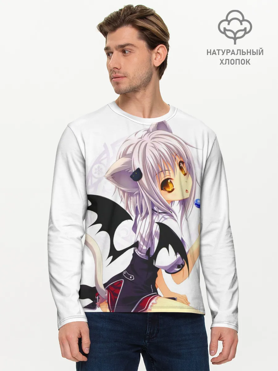 Мужской лонгслив базовый / High School DxD, Конэко