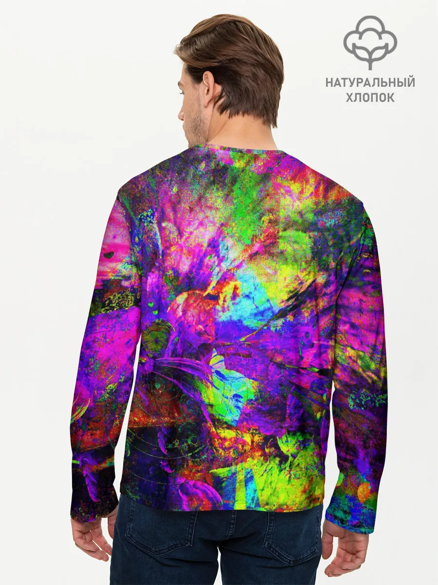 Мужской лонгслив базовый / Буйство цвета