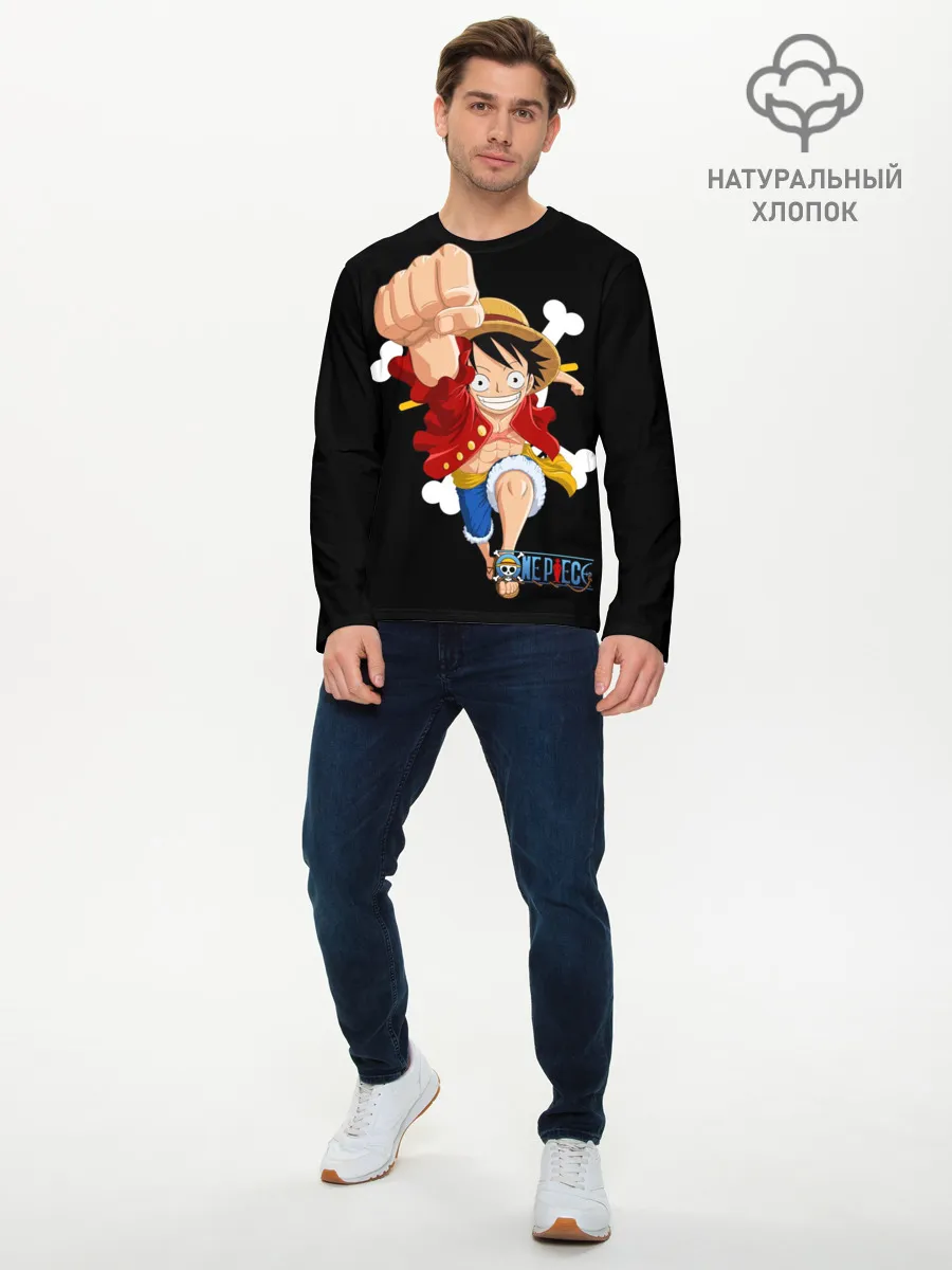 Мужской лонгслив базовый / удар One Piece
