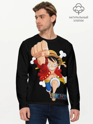 Мужской лонгслив базовый / удар One Piece