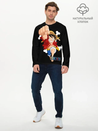 Мужской лонгслив базовый / удар One Piece
