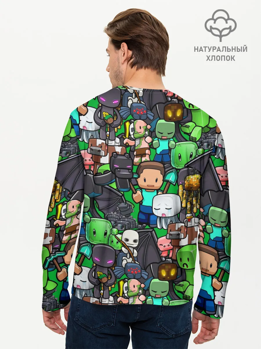 Мужской лонгслив базовый / Майнкрафт