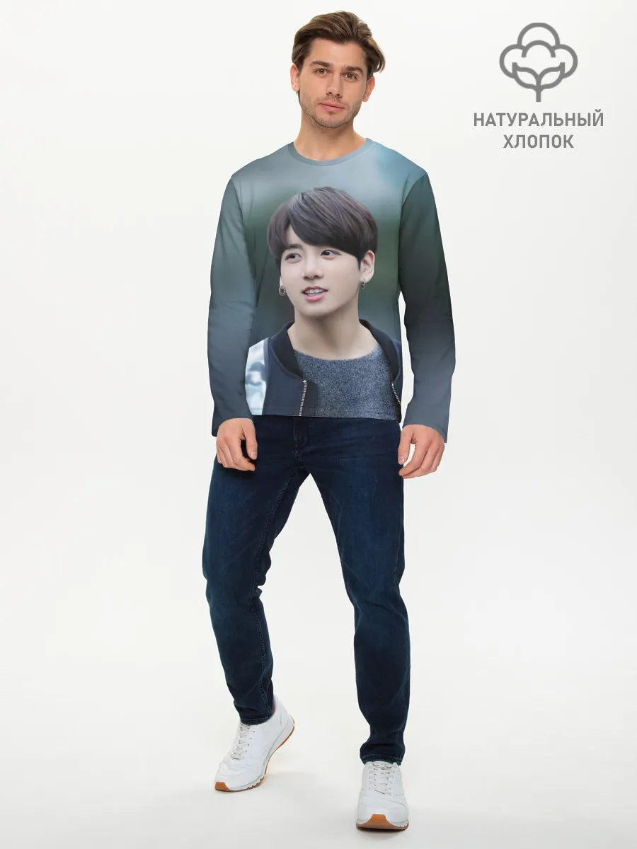 Мужской лонгслив базовый / Корейский Поп