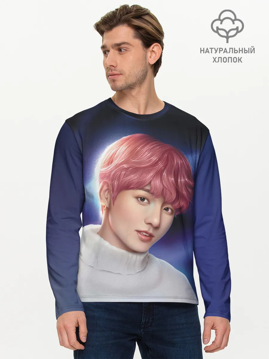 Мужской лонгслив базовый / Kiss