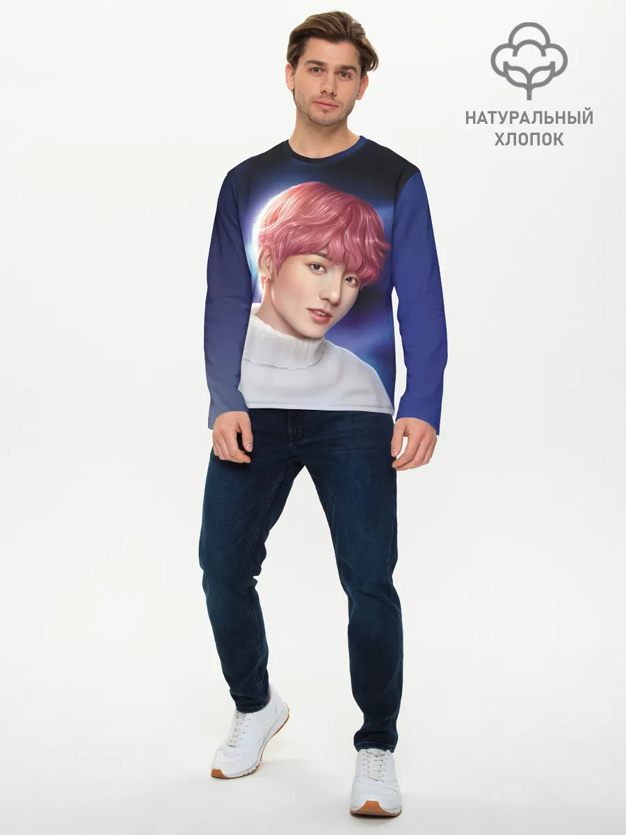 Мужской лонгслив базовый / Kiss