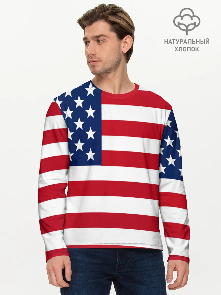 Мужской лонгслив базовый / USA