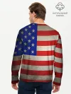 Мужской лонгслив базовый / Американский флаг