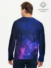 Мужской лонгслив базовый / Неоновый космос