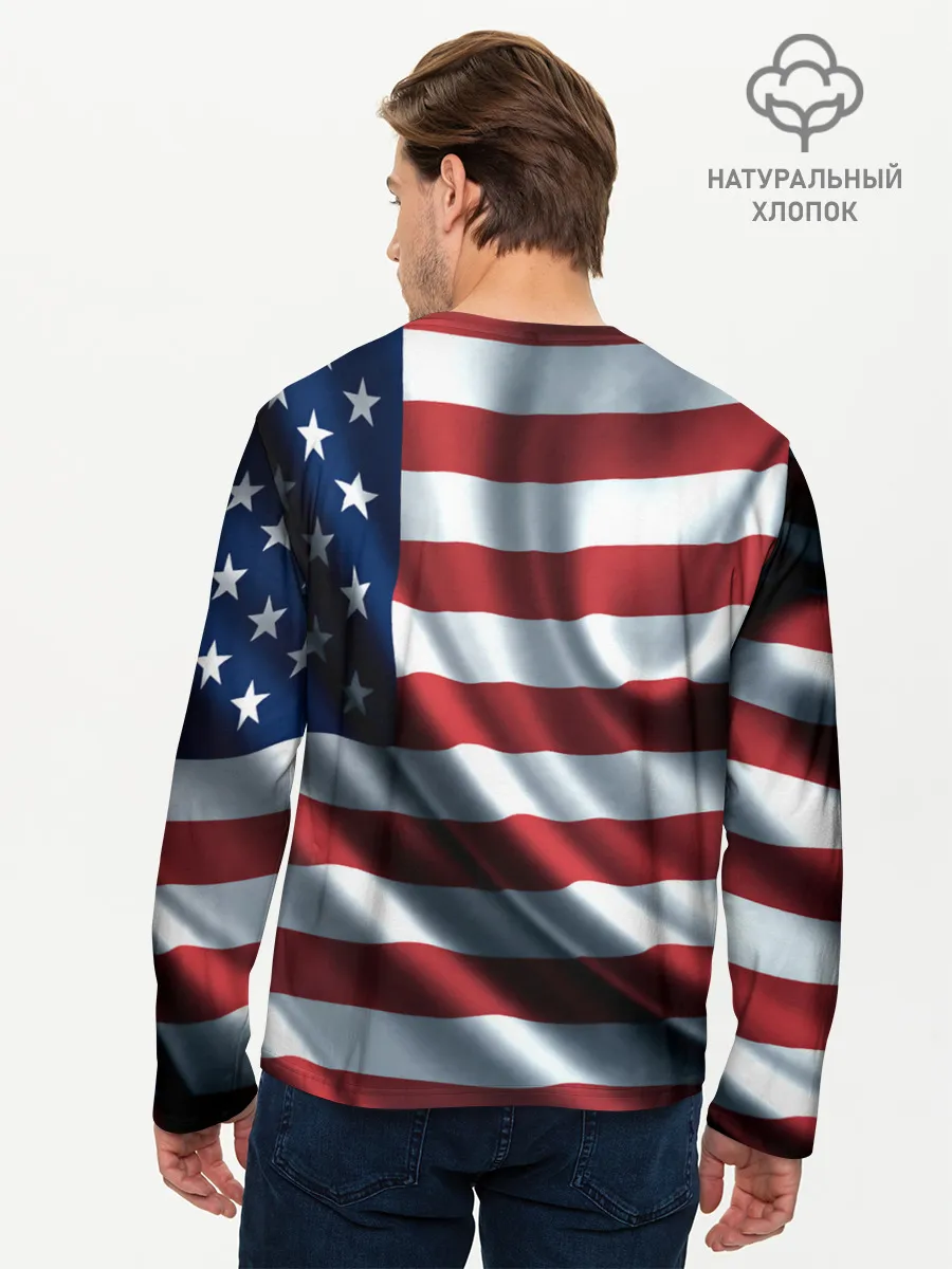 Мужской лонгслив базовый / Символика Америки