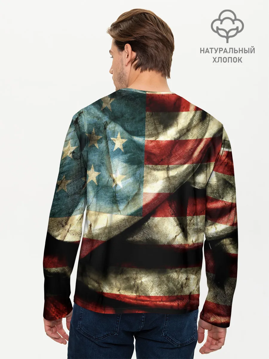 Мужской лонгслив базовый / USA 3D