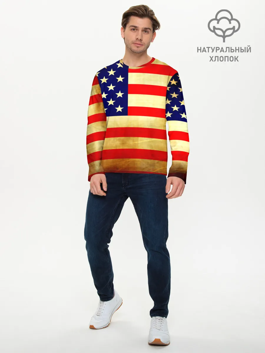 Мужской лонгслив базовый / USA