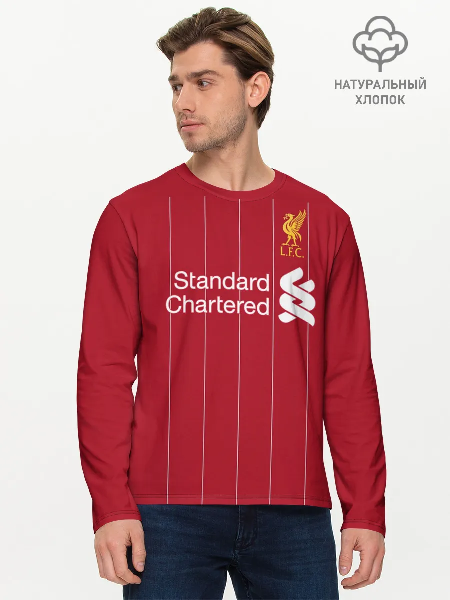 Мужской лонгслив базовый / Liverpool home 19-20