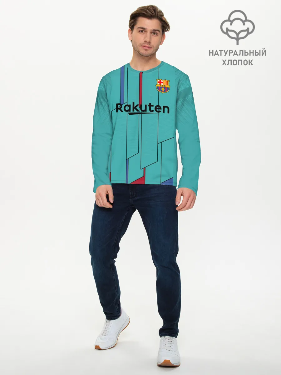 Мужской лонгслив базовый / Messi away 19-20