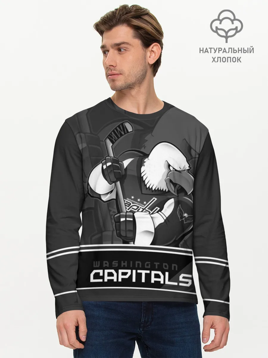 Мужской лонгслив базовый / Washington Capitals