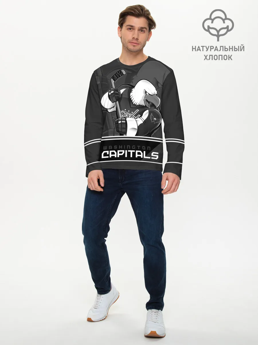 Мужской лонгслив базовый / Washington Capitals