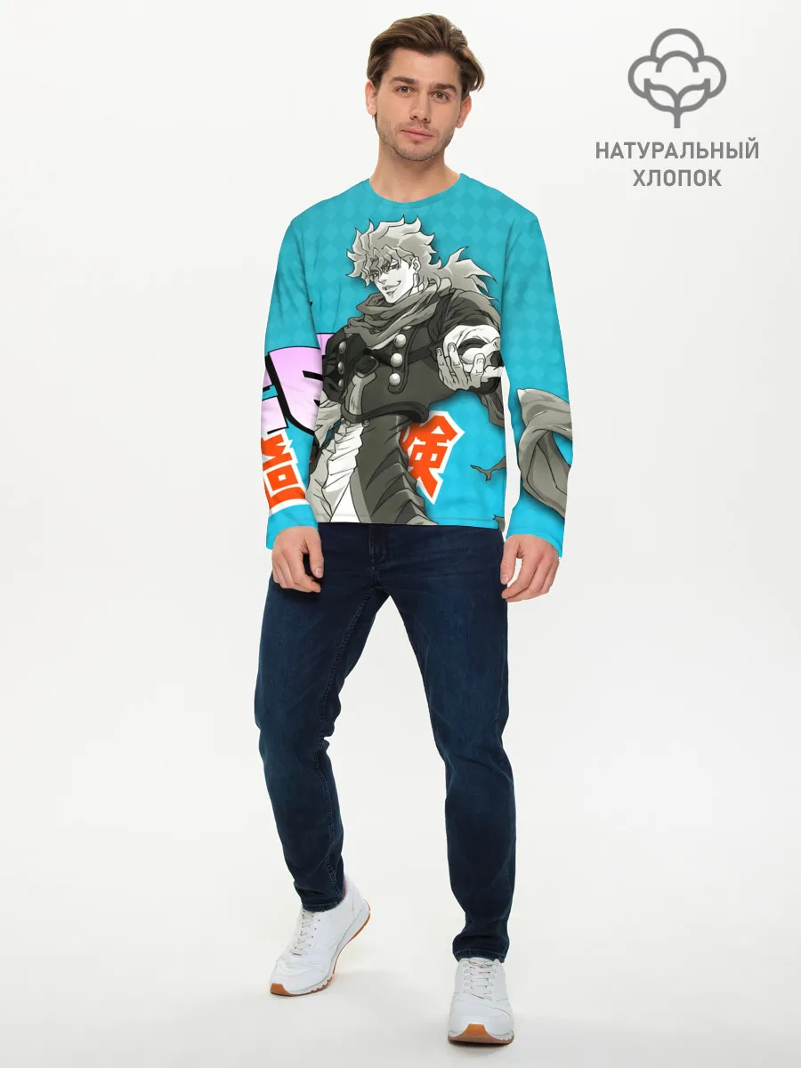 Мужской лонгслив базовый / Приключения ДжоДжо