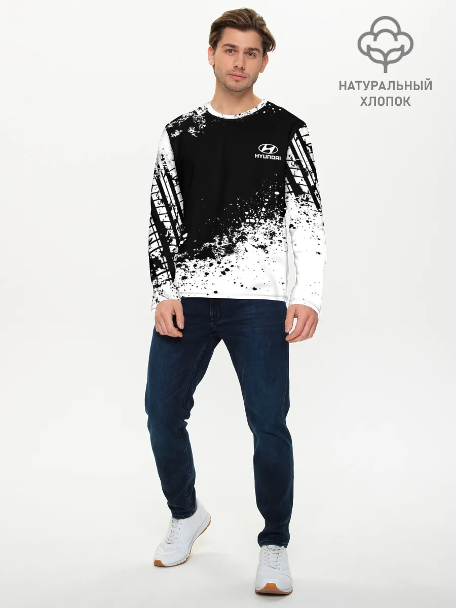 Мужской лонгслив базовый / Hyundai brand motors