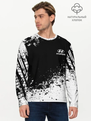 Мужской лонгслив базовый / Hyundai brand motors