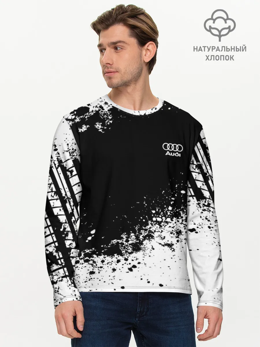 Мужской лонгслив базовый / Audi brand motors