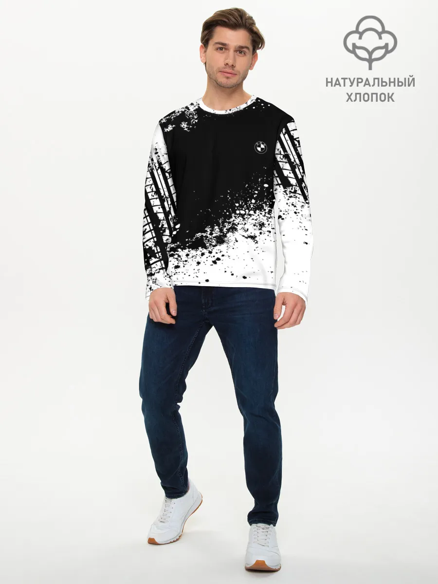 Мужской лонгслив базовый / Bmw brand motors