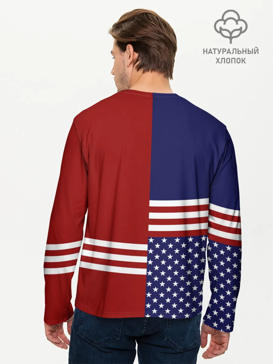 Мужской лонгслив базовый / USA