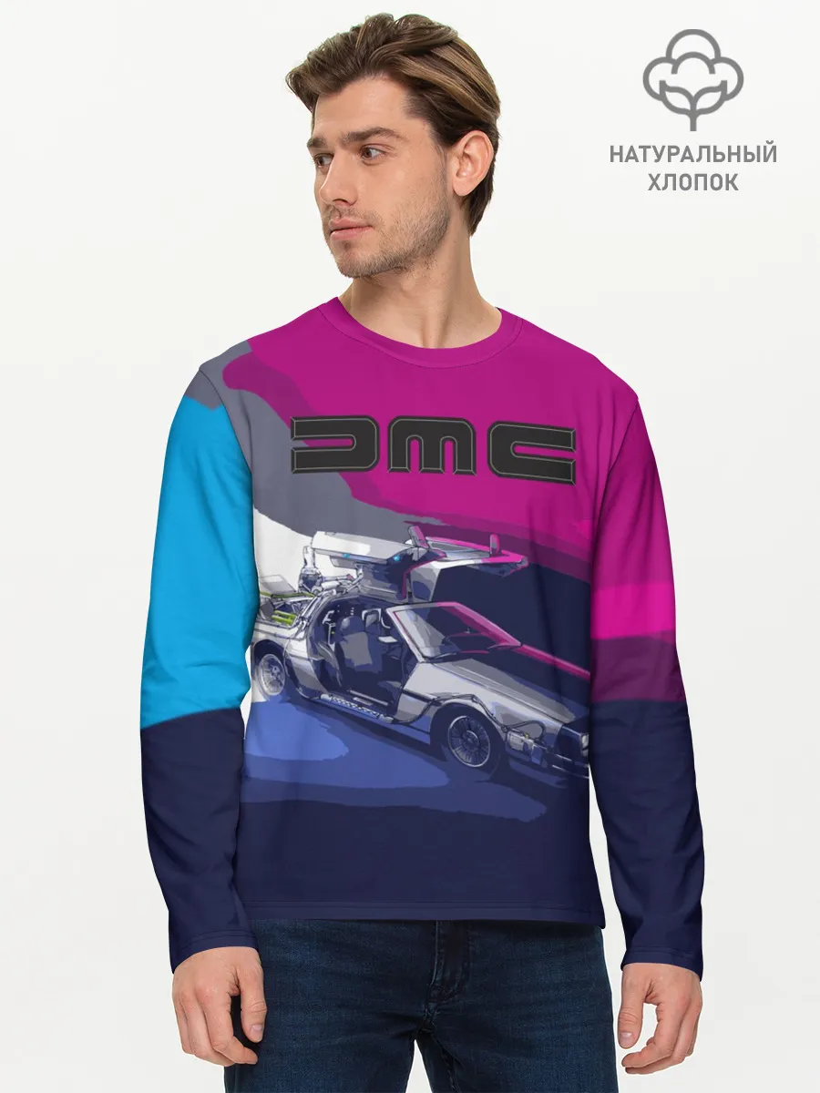 Мужской лонгслив базовый / DeLorean