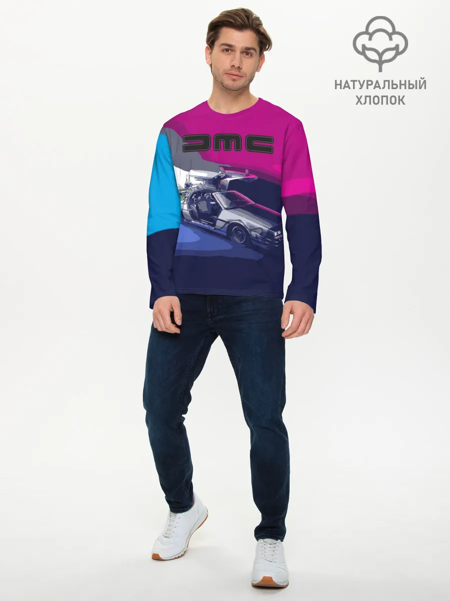 Мужской лонгслив базовый / DeLorean