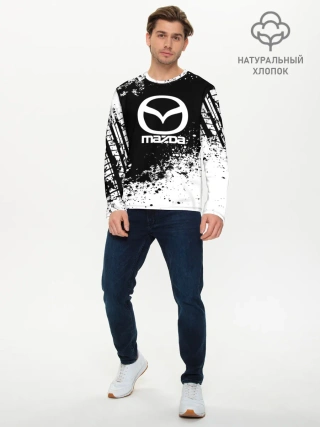 Мужской лонгслив базовый / Mazda abstract sport