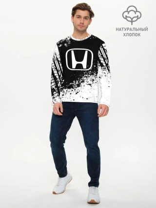Мужской лонгслив базовый / Honda abstract sport