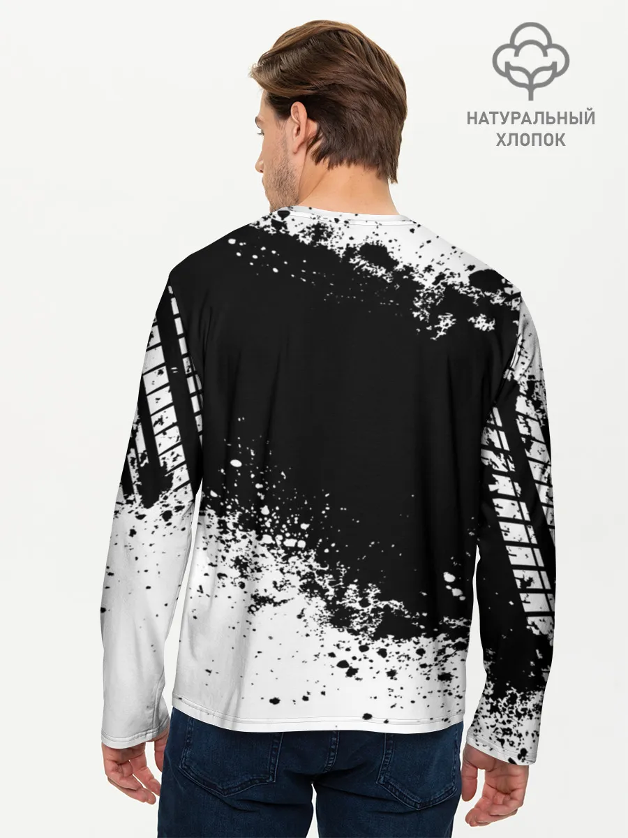 Мужской лонгслив базовый / Nissan abstract sport