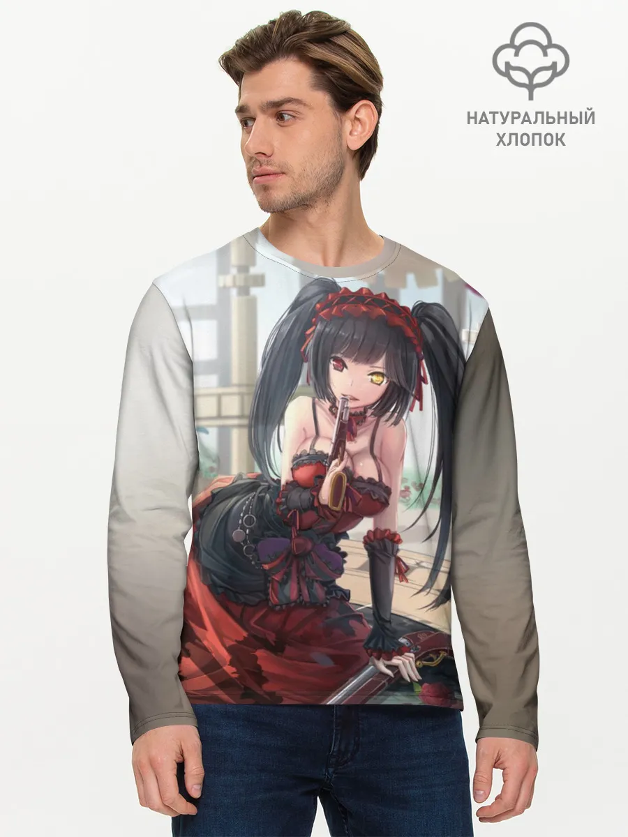 Мужской лонгслив базовый / токисаки аниме
