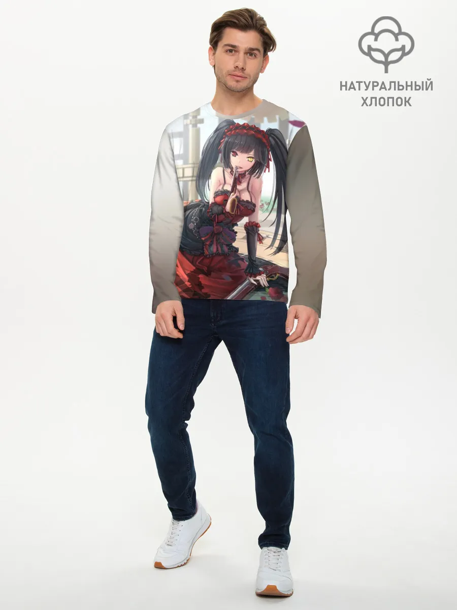 Мужской лонгслив базовый / токисаки аниме