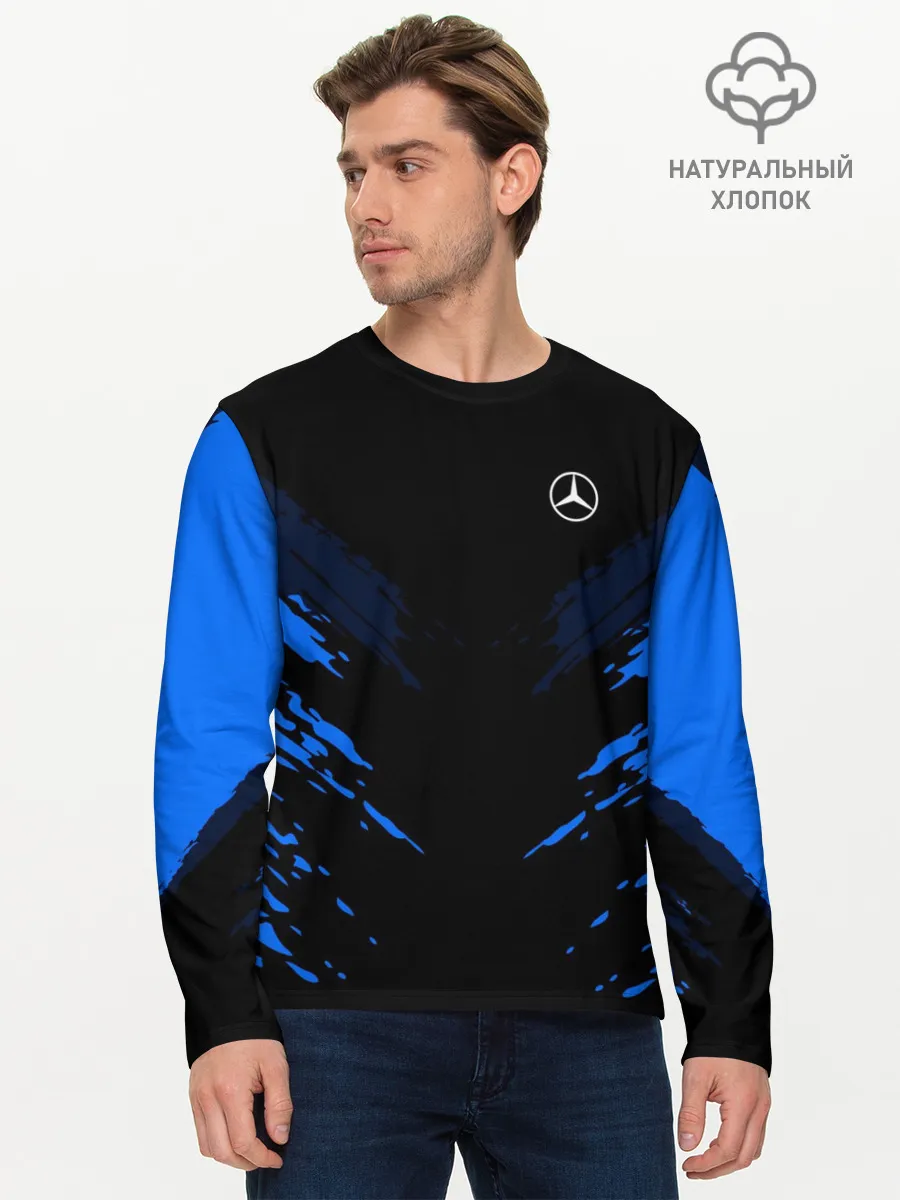 Мужской лонгслив базовый / Mercedes SPORT