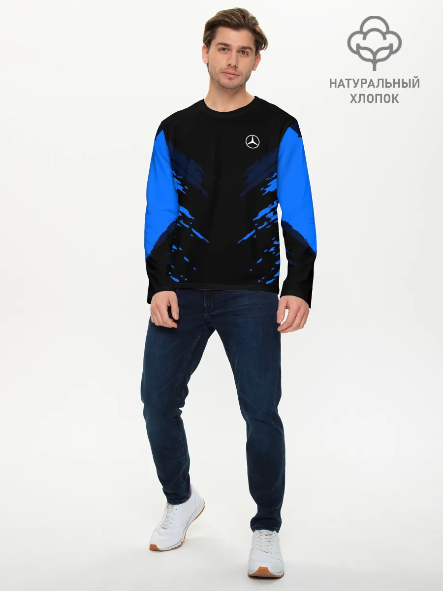 Мужской лонгслив базовый / Mercedes SPORT