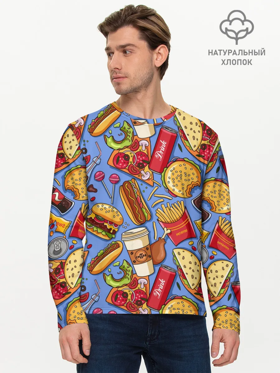 Мужской лонгслив базовый / Fastfood