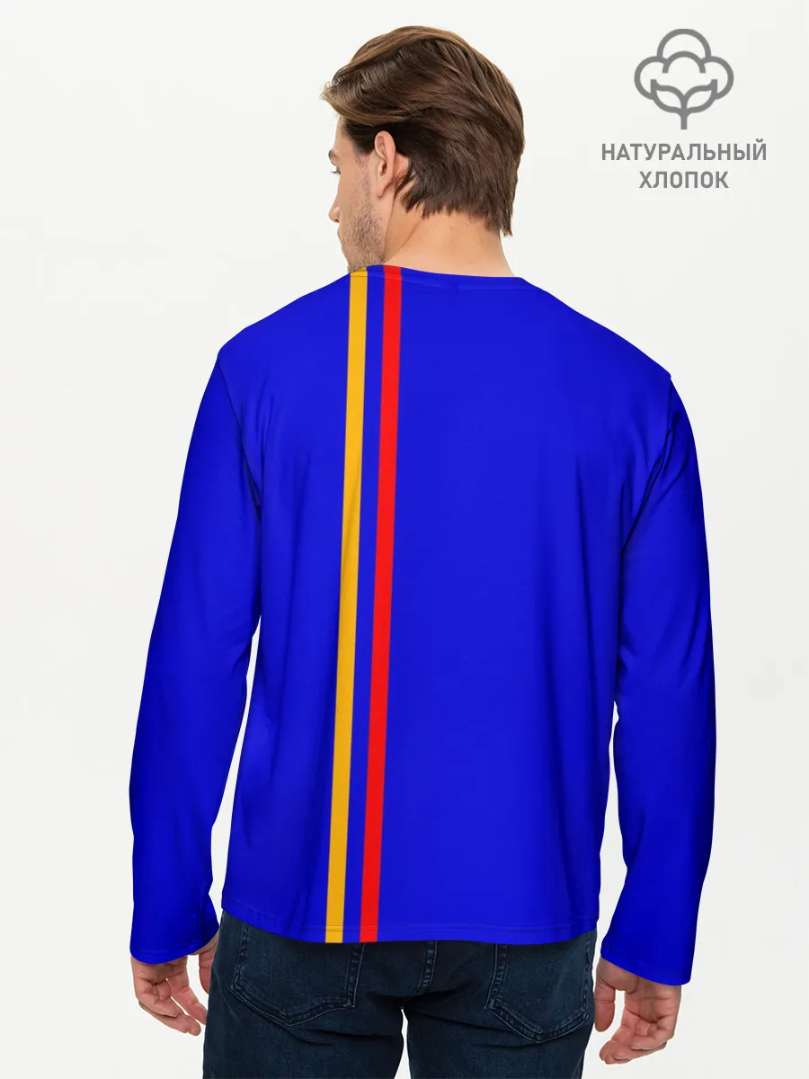 Мужской лонгслив базовый / Армения, лента с гербом