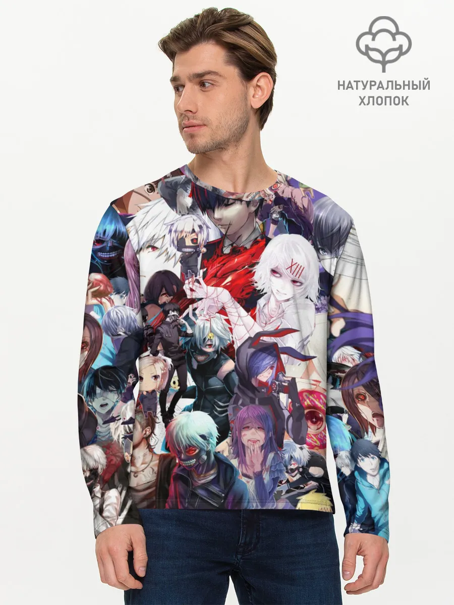 Мужской лонгслив базовый / Tokyo-Ghoul