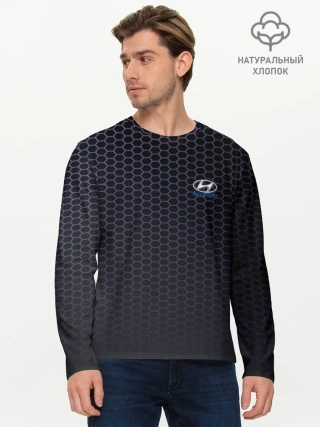 Мужской лонгслив базовый / HYUNDAI carbon uniform 2018