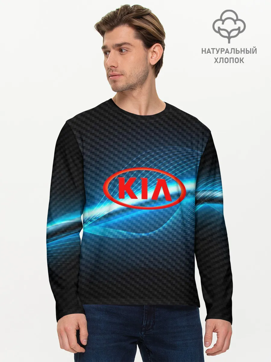 Мужской лонгслив базовый / KIA machine motor XXI