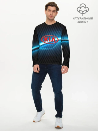 Мужской лонгслив базовый / KIA machine motor XXI