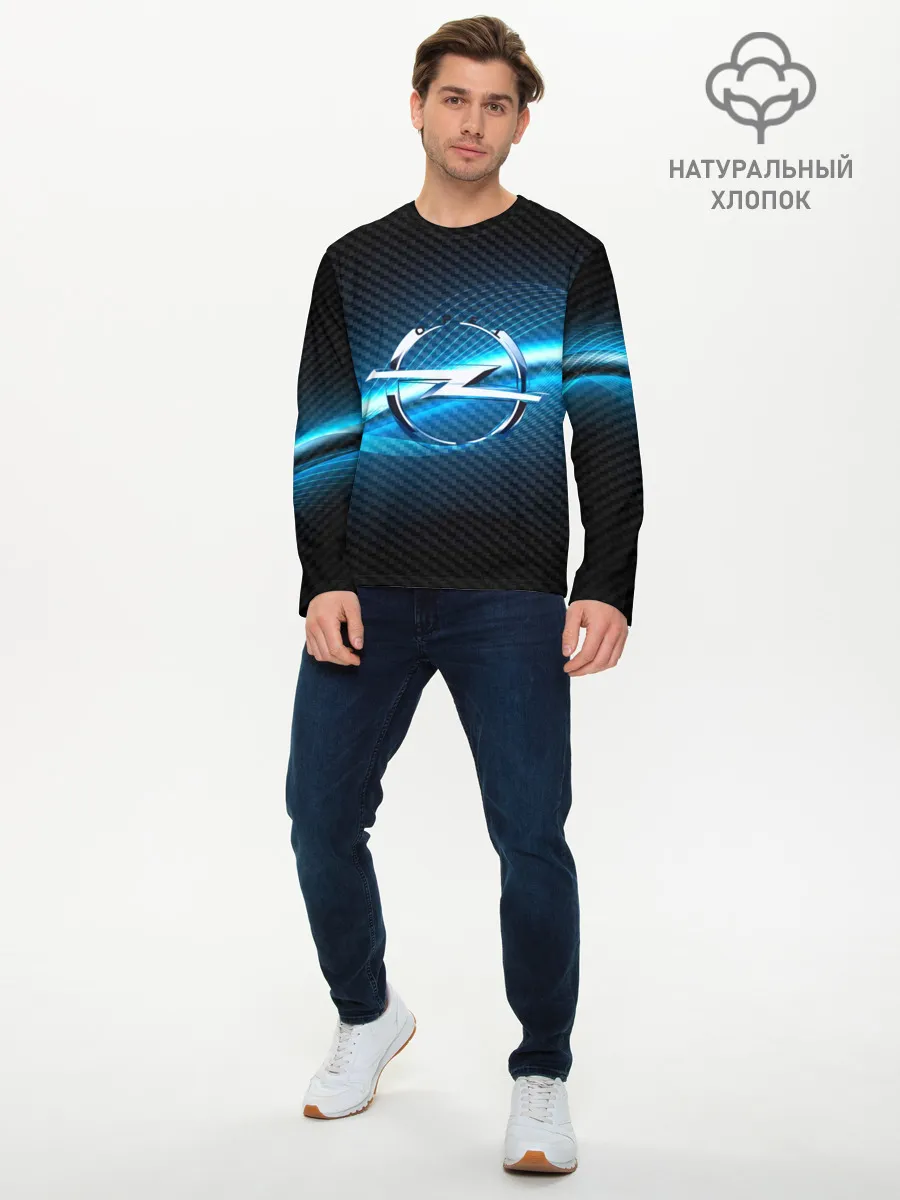 Мужской лонгслив базовый / OPEL machine motor XXI