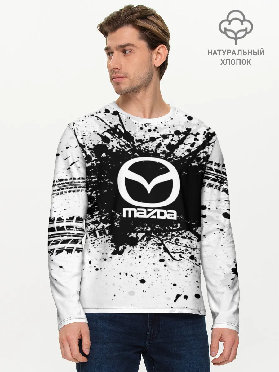 Мужской лонгслив базовый / Mazda
