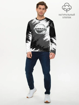 Мужской лонгслив базовый / Nissan