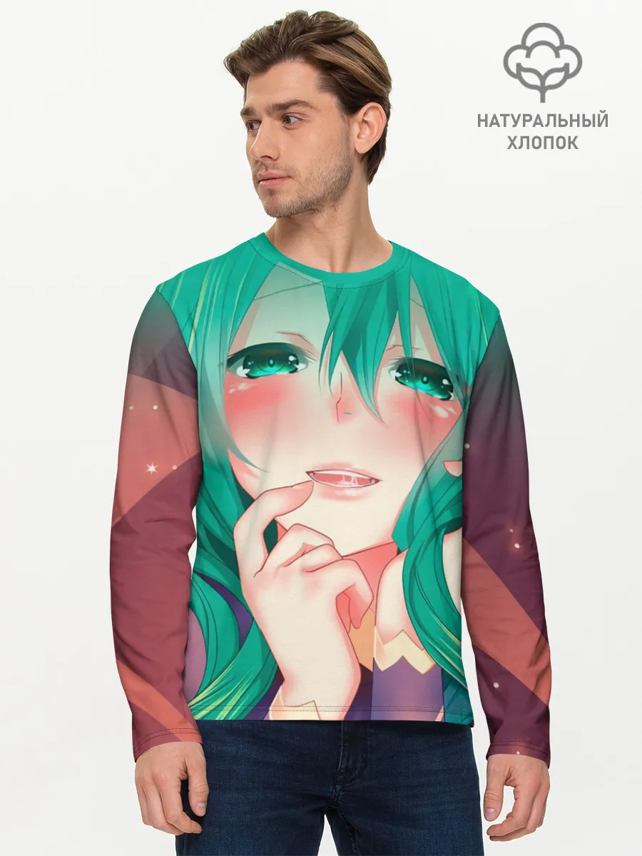 Мужской лонгслив базовый / Miku Ahegao