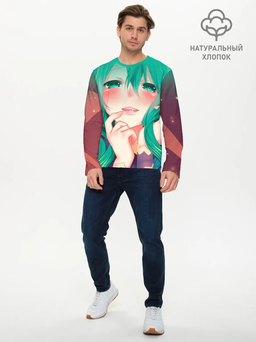 Мужской лонгслив базовый / Miku Ahegao