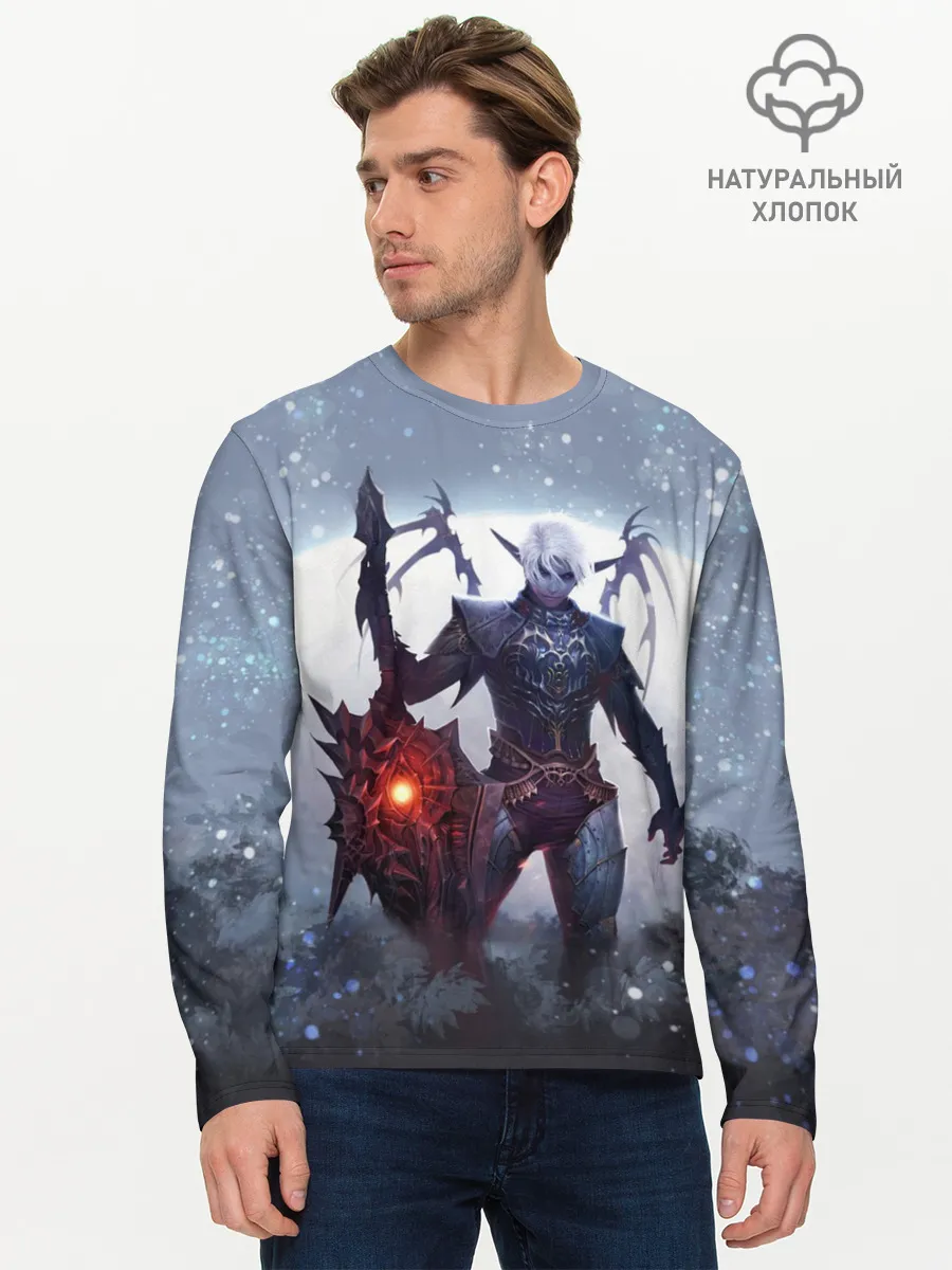 Мужской лонгслив базовый / Dark knight