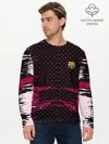 Мужской лонгслив базовый / Barcelona abstract collection