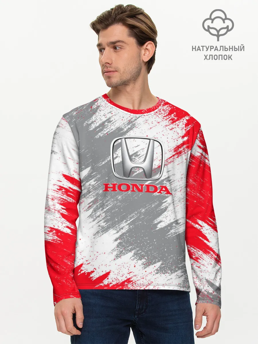 Мужской лонгслив базовый / Honda