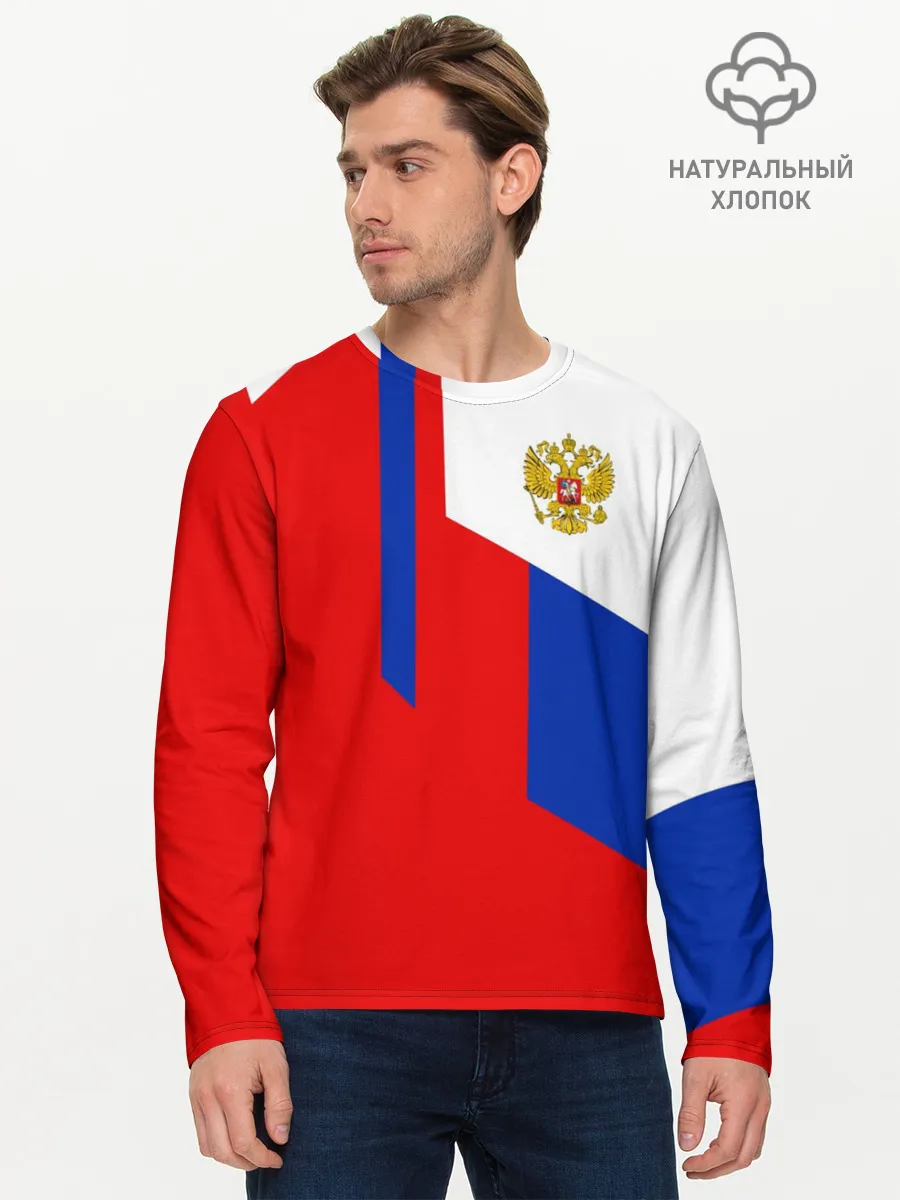 Мужской лонгслив базовый / RUSSIA SPORT | РОССИЯ ТРИКОЛОР