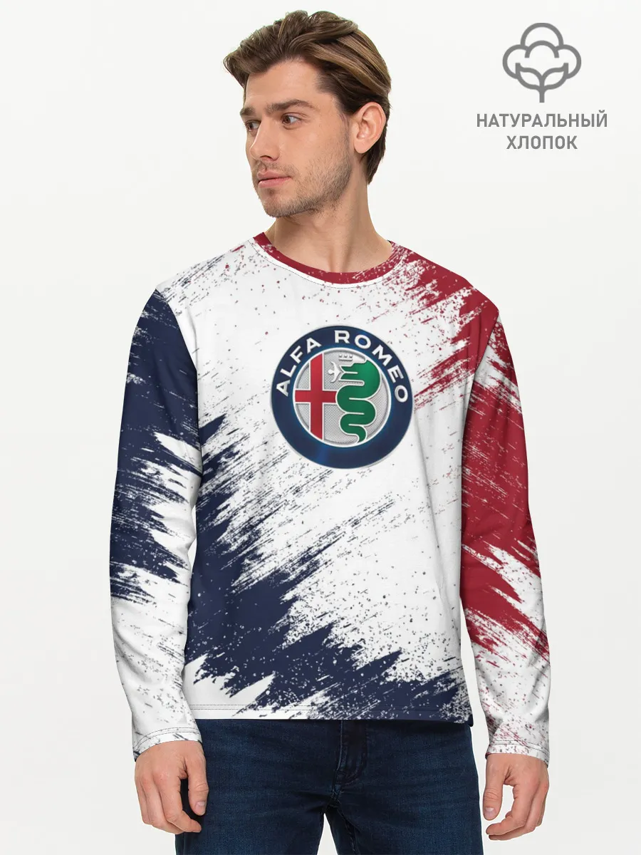 Мужской лонгслив базовый / Alfa Romeo